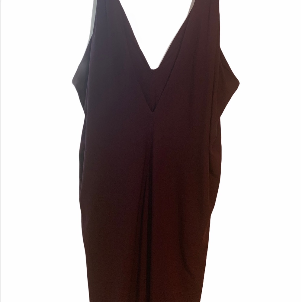 YIGAL AZROUEL. BURGUNDY DRESS